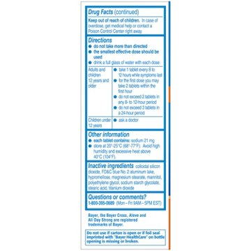 Aleve Back & Muscle Pain Naproxen 220mg Tablets
