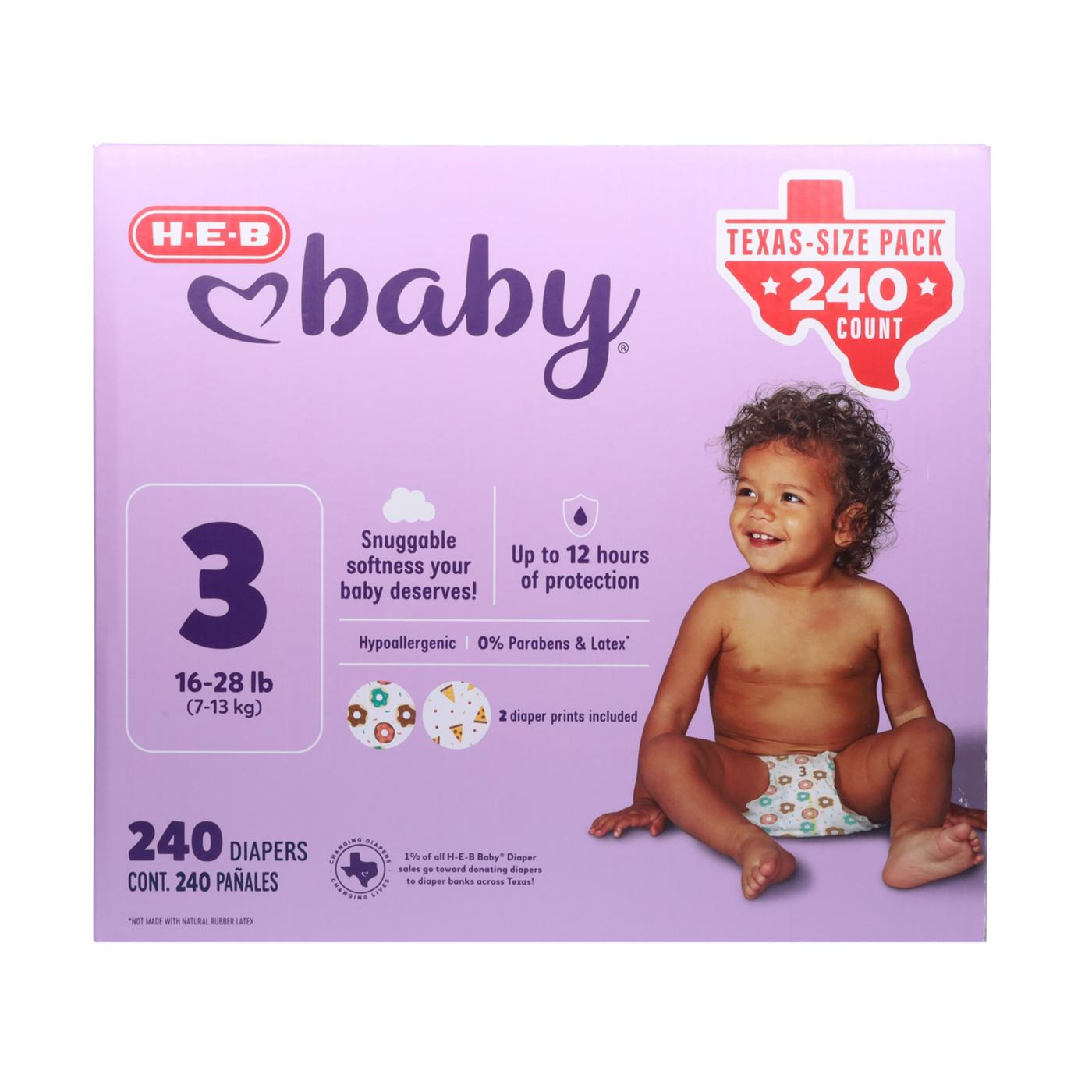 H-E-B Baby Diapers - Size 3 - Texas-Size Pack; image 1 of 6