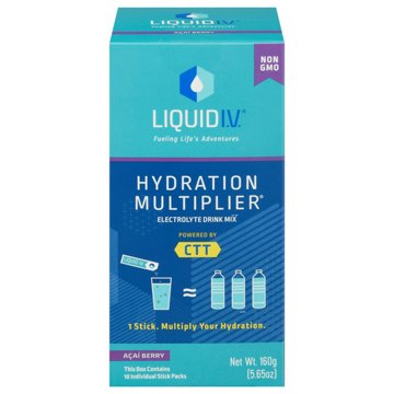 Liquid I.V. Hydration Multiplier Electrolyte Drink Mix Stick Packs - Acai Berry, 10 ct