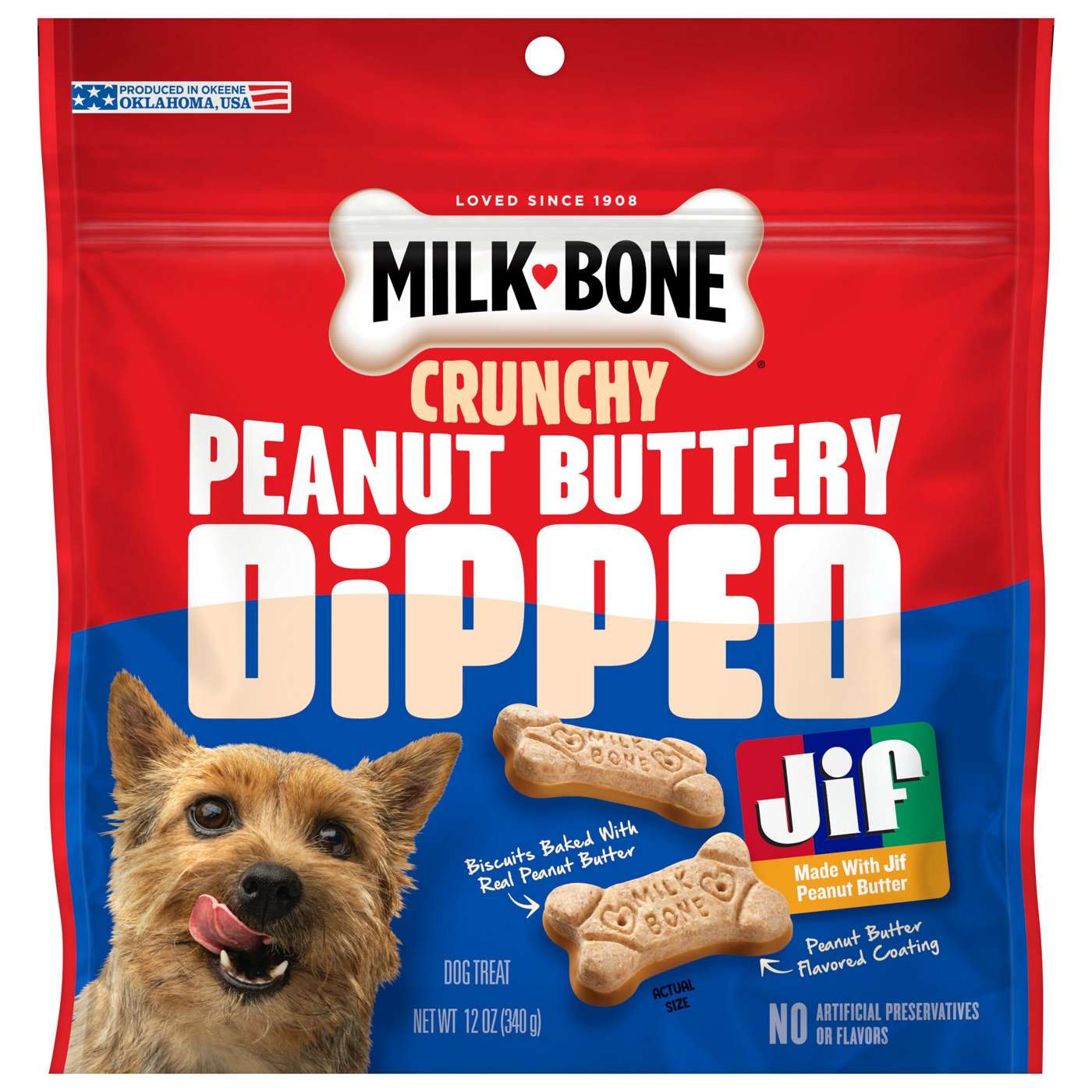 MilkBone Dipped Peanut Butter Dog Biscuits; image 1 of 7