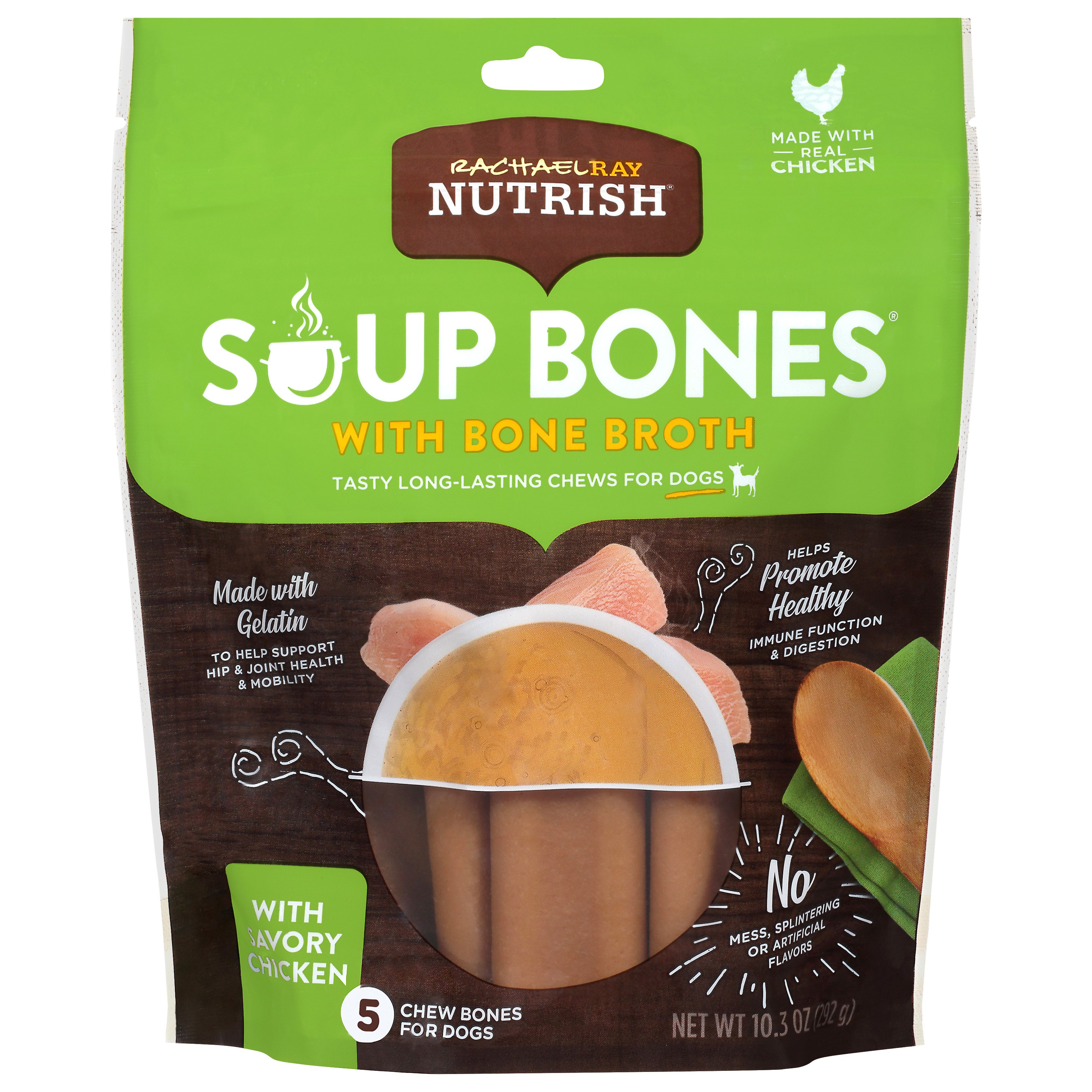 Rachael Ray Nutrish Soup Bones with Chicken Bone Broth Dog Chews Shop Dogs at HEB