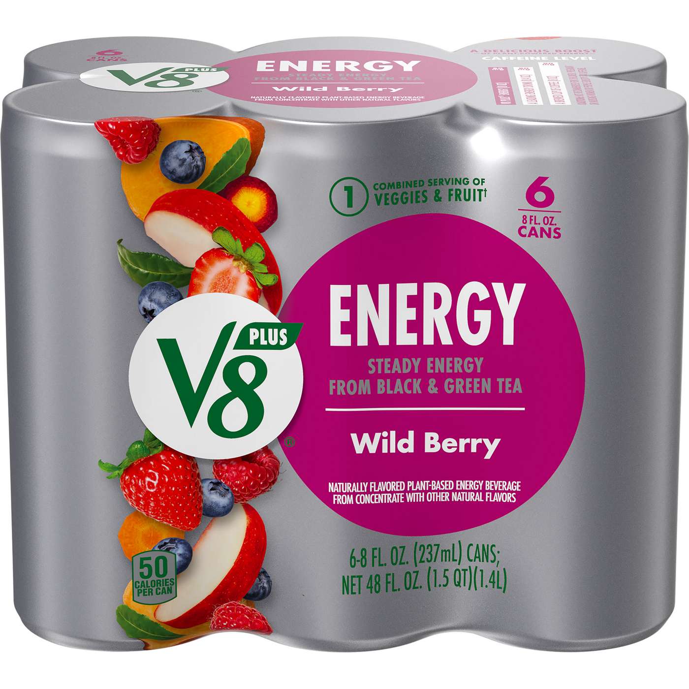 V8 +Energy Wild Berry Juice Energy Drink; image 1 of 6