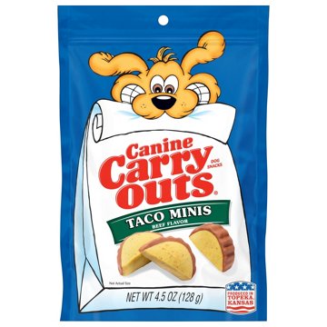 Canine Carry Outs Beef Taco Minis, 4.5 oz