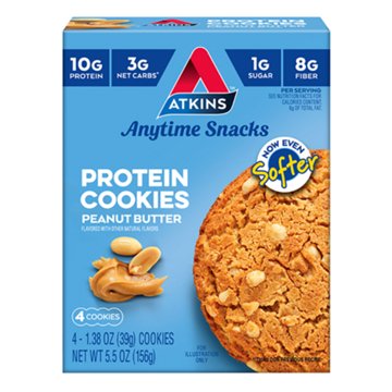 Atkins 10g Protein Cookies - Peanut Butter, 4 ct