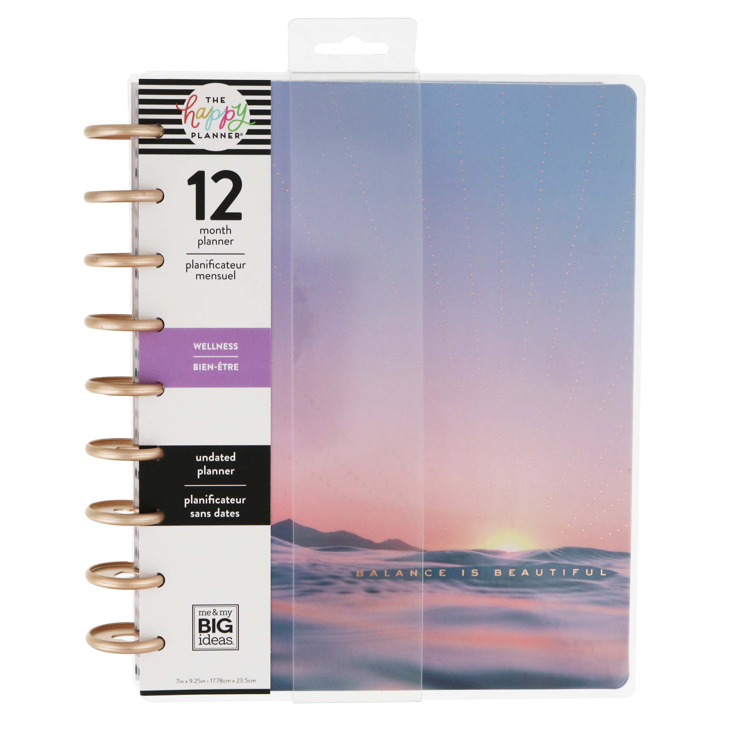The Happy Planner Undated Wellness 12 Month Planner Shop School