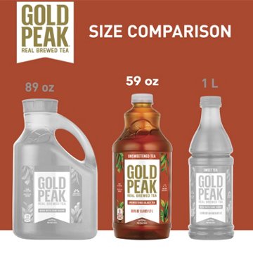 Gold Peak Unsweetened Black Tea Bottle, 59 oz