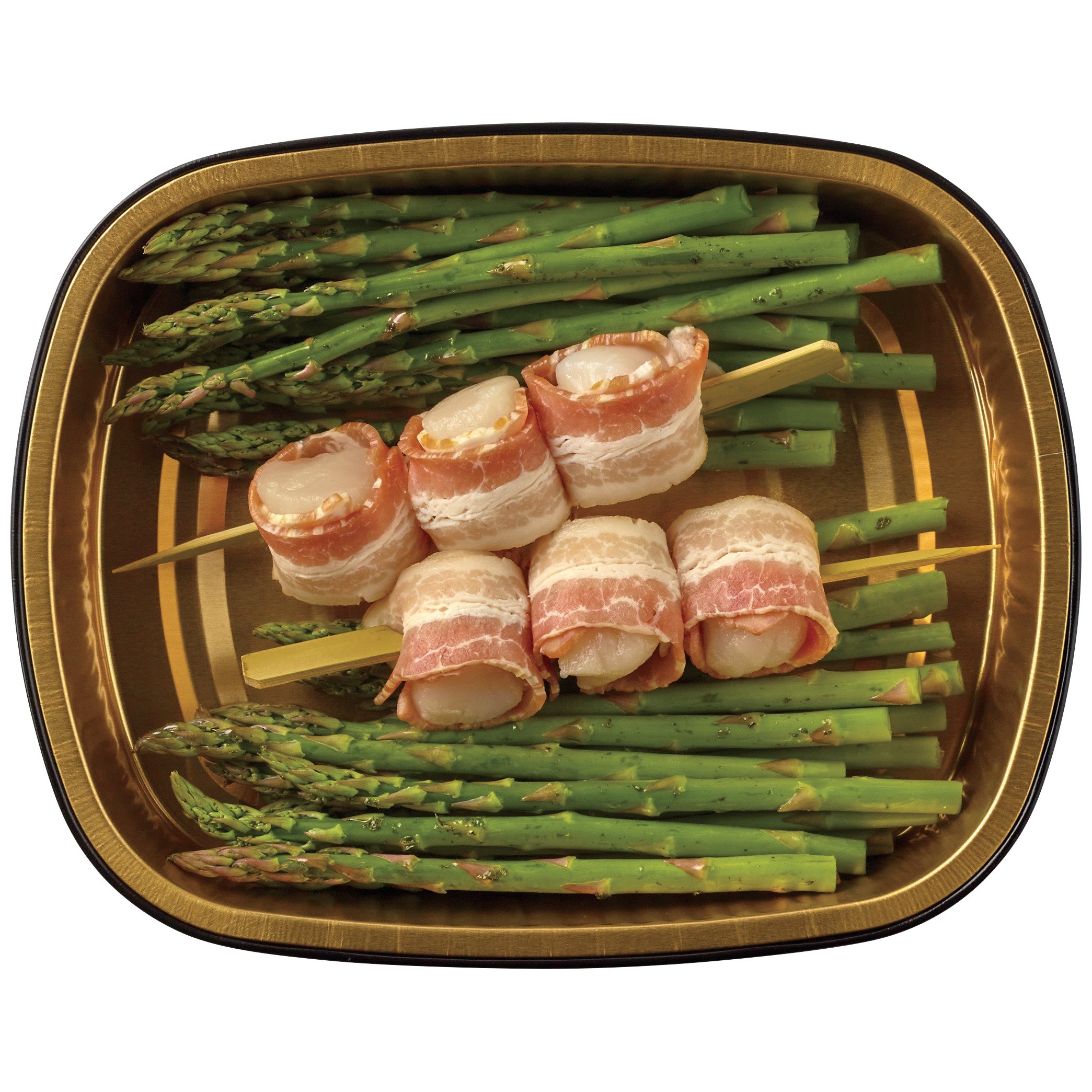 Meal Simple By H-E-B Bacon-Wrapped Scallops & Asparagus - Shop Entrees ...