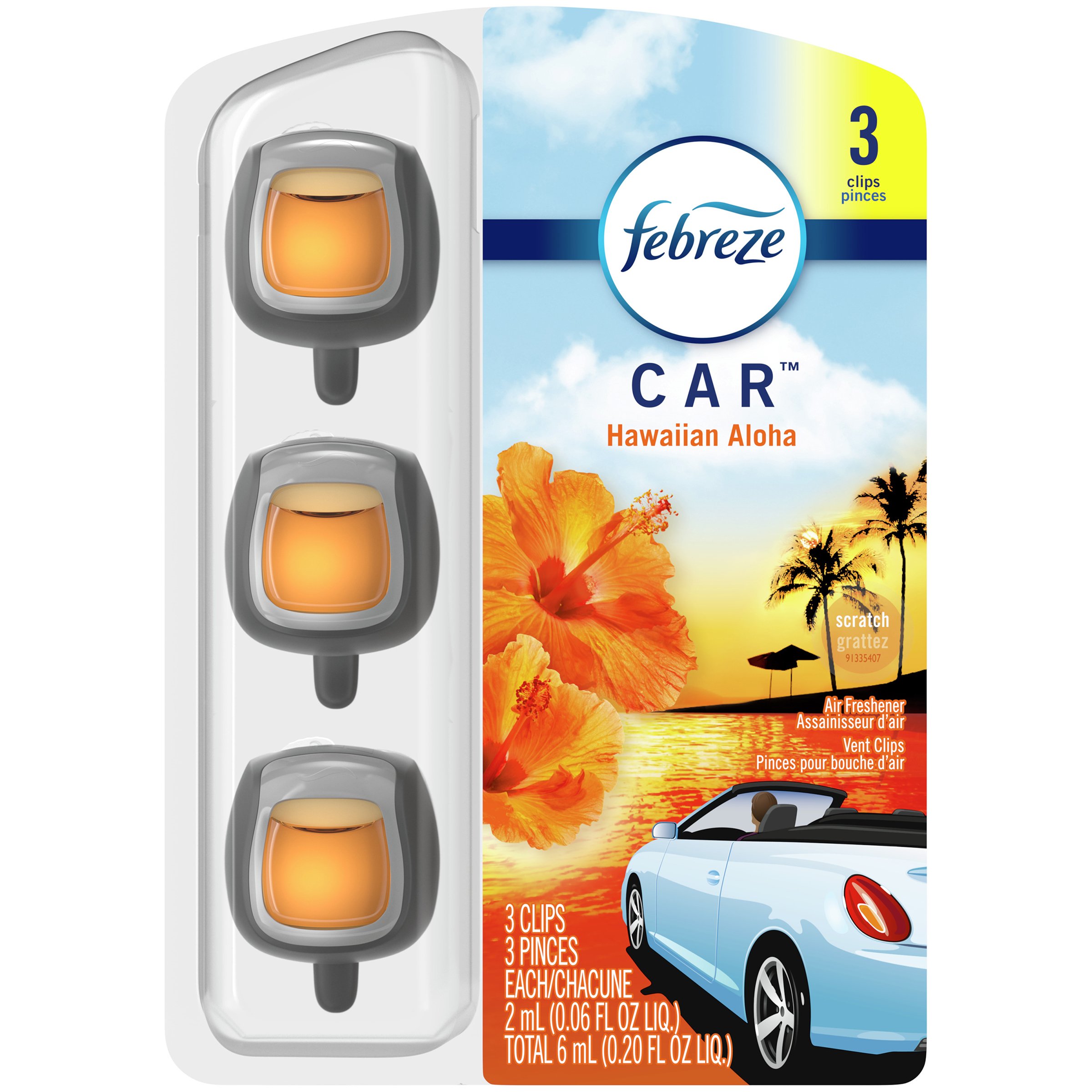 Febreze Car Hawaiian Aloha Air Freshener Vent Clips Shop Air