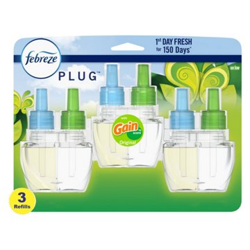 Febreze Plug Gain Original Scent Starter Kit, 3 ct