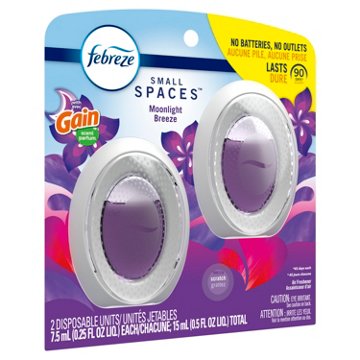 Febreze Bathroom Air Freshener - Moonlight Breeze with Gain Scent, 2 ct