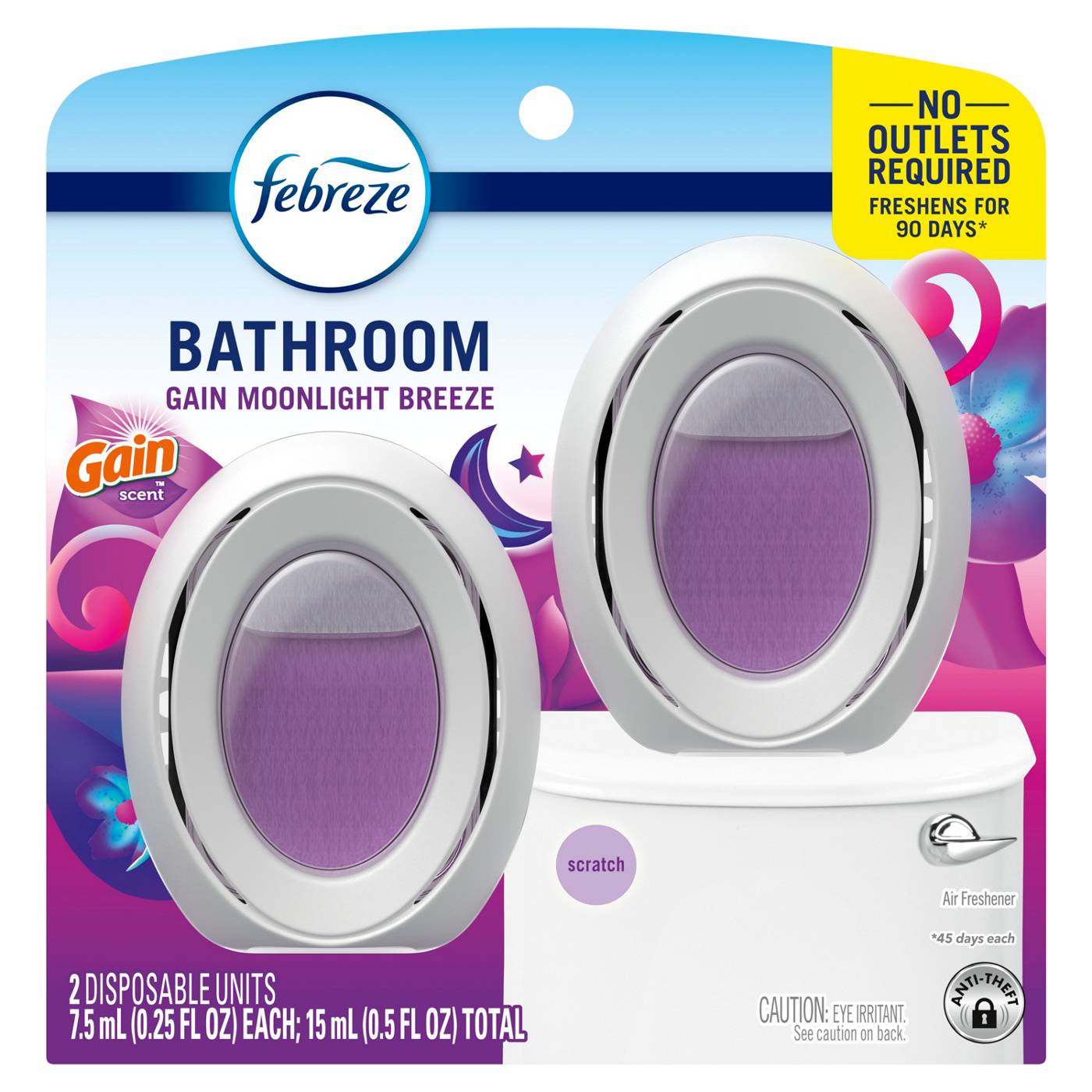 Febreze Bathroom Air Freshener - Moonlight Breeze with Gain Scent; image 8 of 10