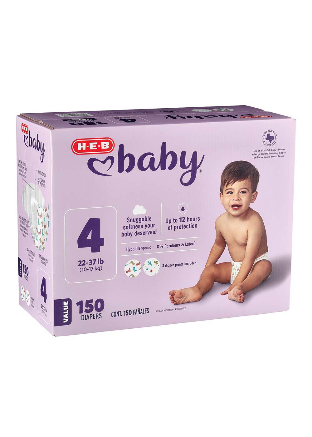 H-E-B Baby Value Pack Diapers - Size 4; image 1 of 3