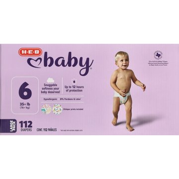H-E-B Baby Large Pack Diapers - Size 6, 112 ct