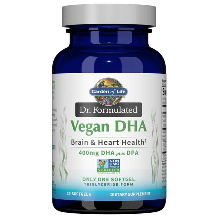 Garden Of Life Dr. Formulated Vegan Dha Brain & Heart Health 400MG, 30 ...