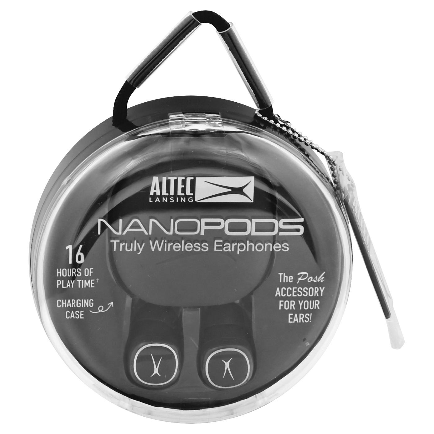 Altec Lansing NanoPods Truly Wireless Earphones - Black; image 1 of 2