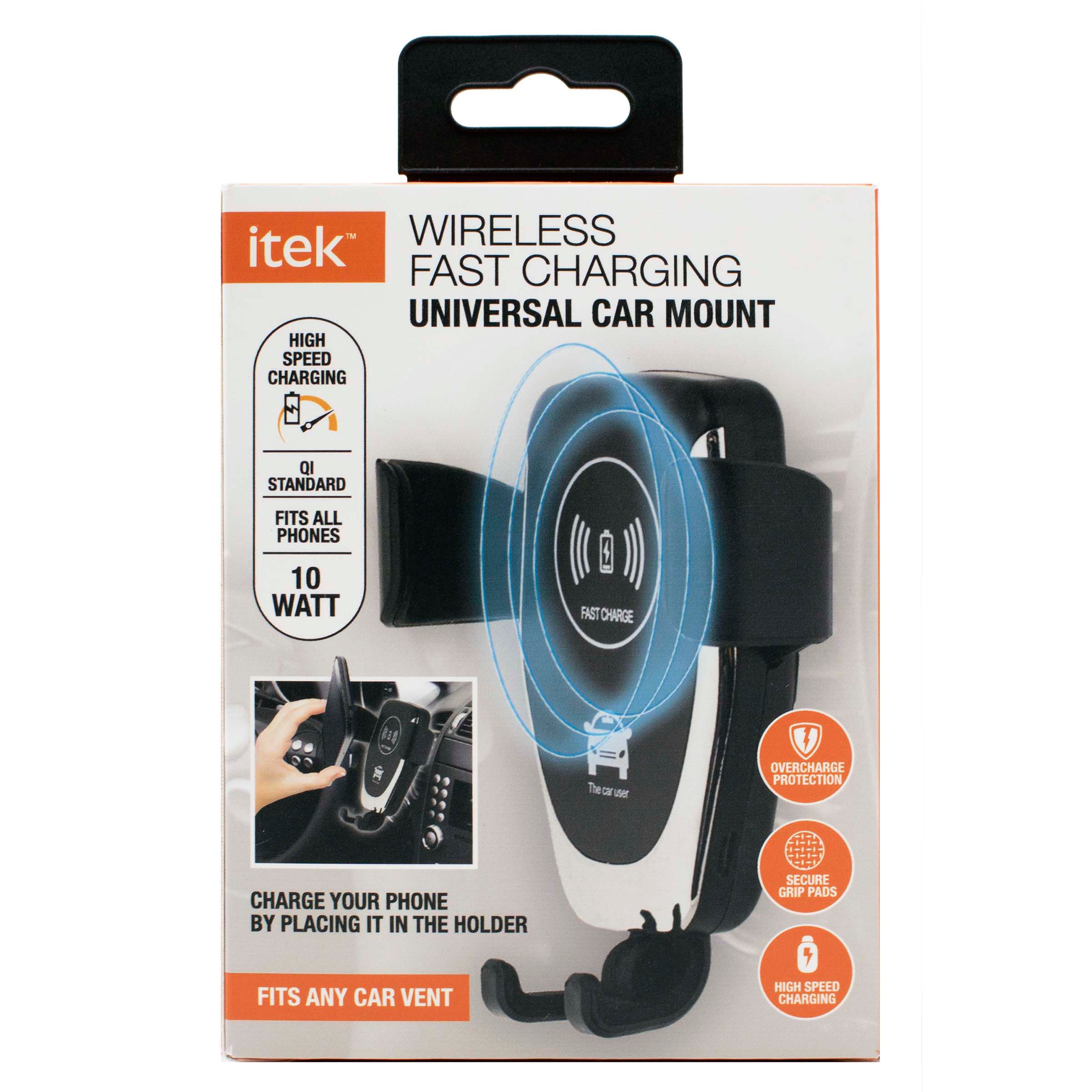 Itek Fast Charging Wireless Car Mount Shop Electronics at HEB