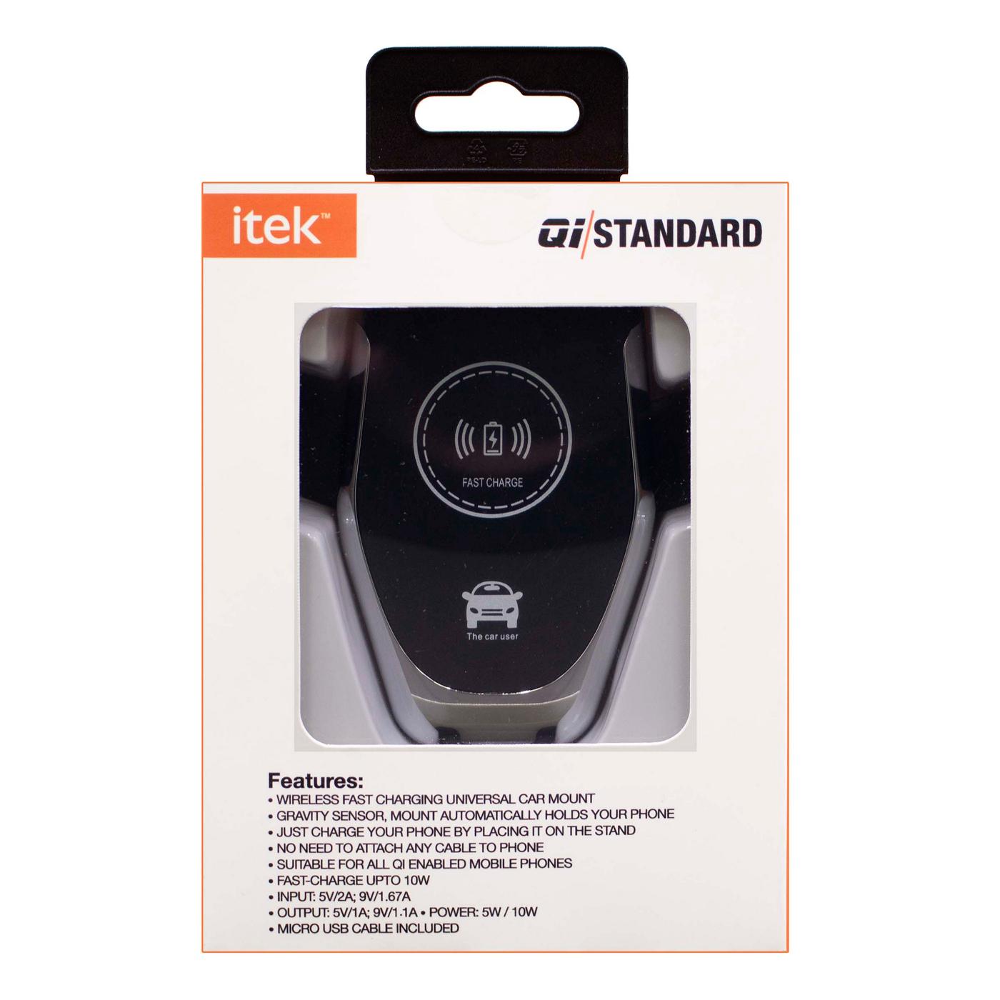 Itek Fast Charging Wireless Car Mount; image 2 of 4