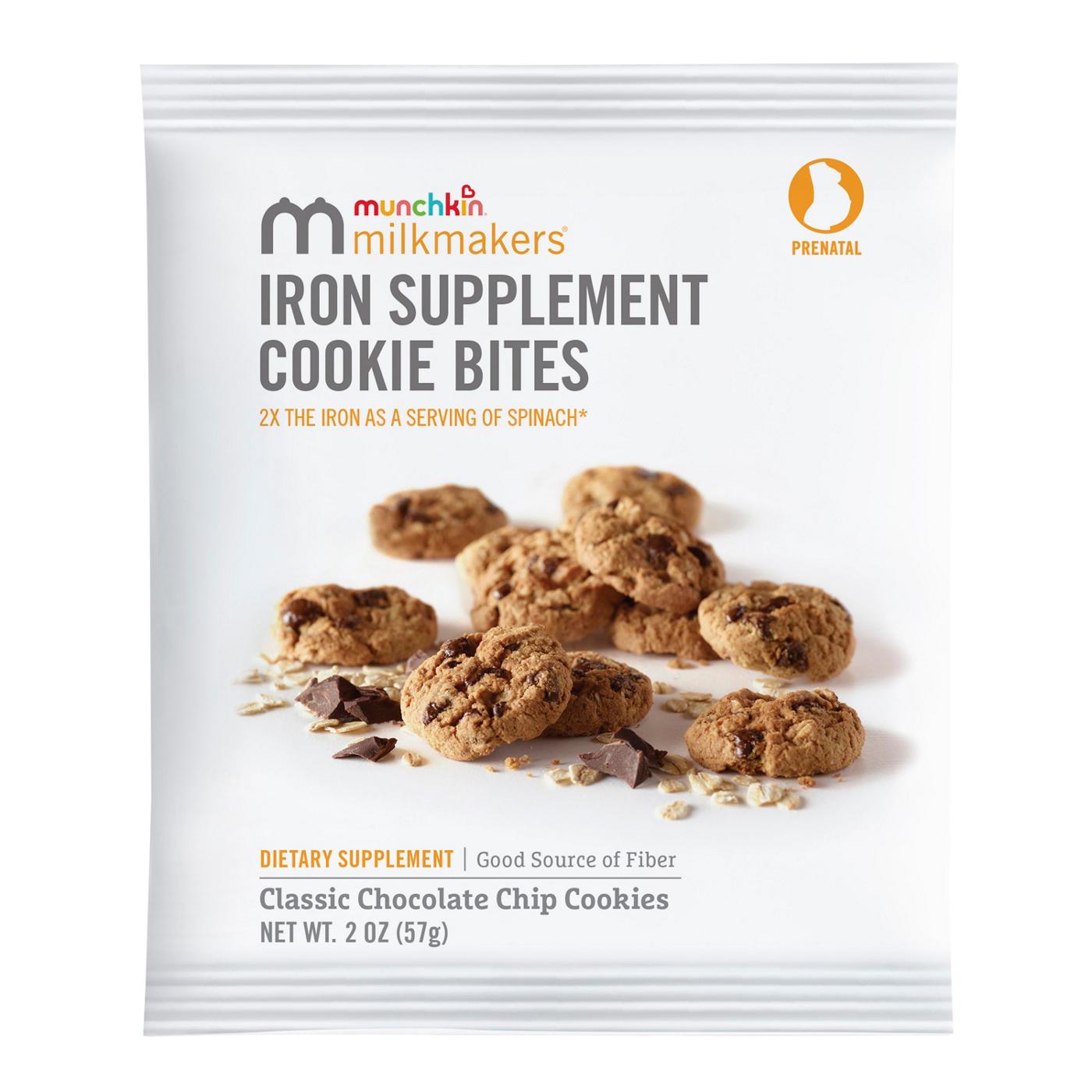 Munchkin Milk Makers Iron Supplement Cookie Bites Chocolate Chip; image 2 of 2