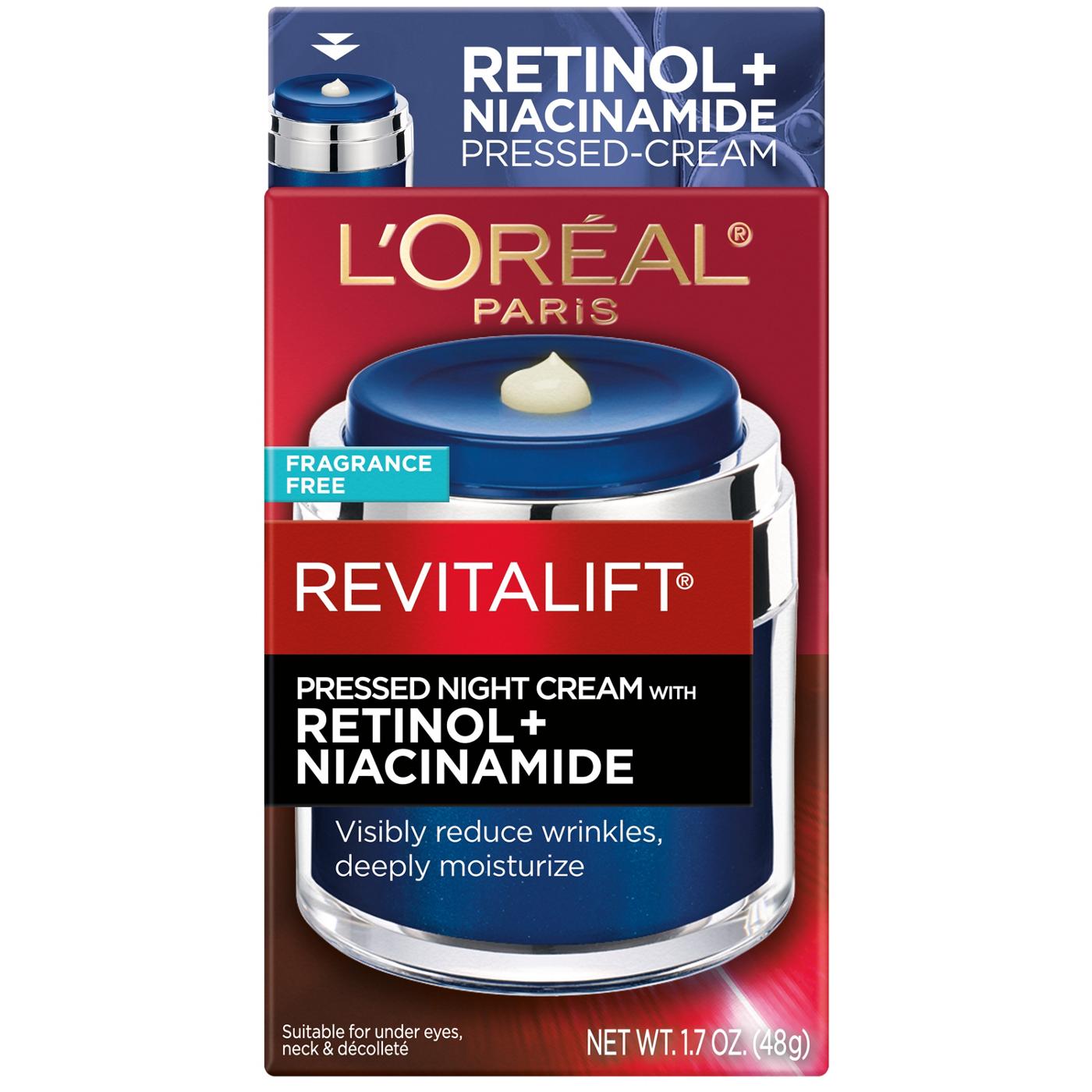 L'Oréal Paris Revitalift Pressed Night Moisturizer with Retinol, Niacinamide; image 1 of 5