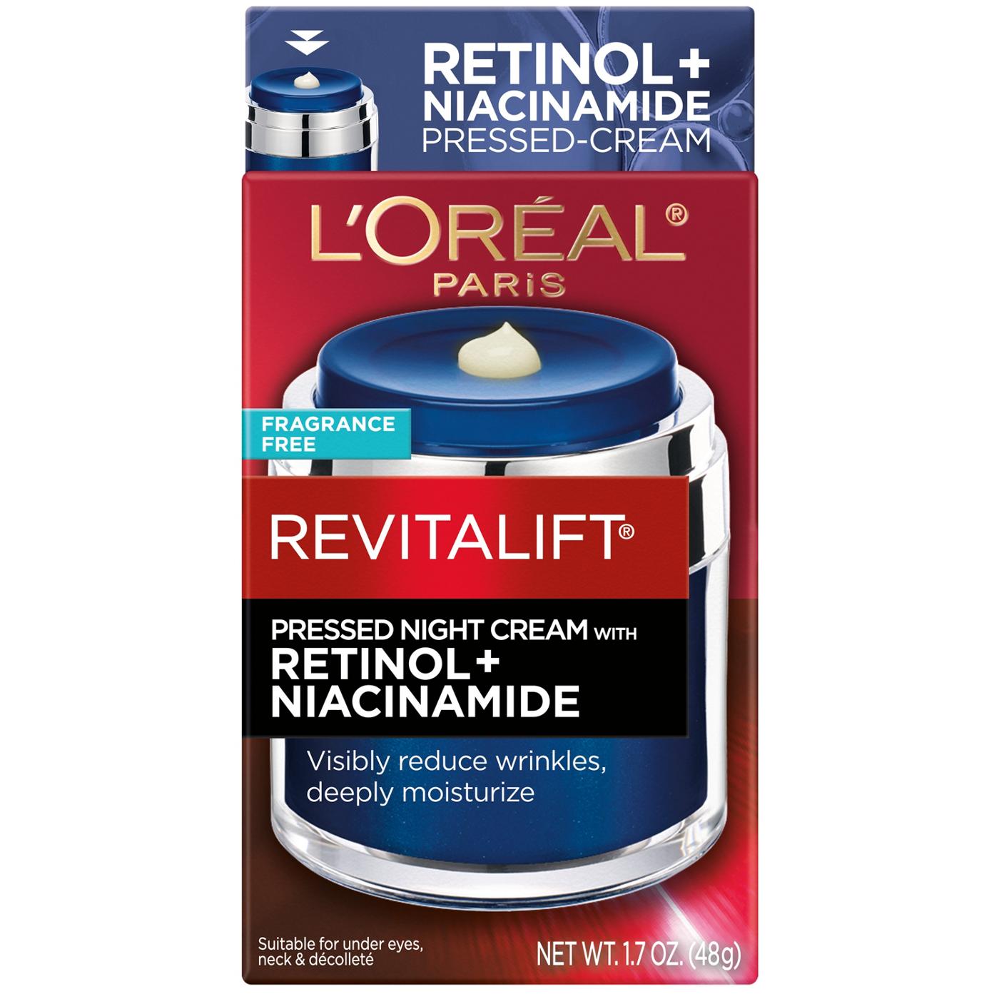 L'Oréal Paris Revitalift Pressed Night Moisturizer with Retinol, Niacinamide; image 1 of 7