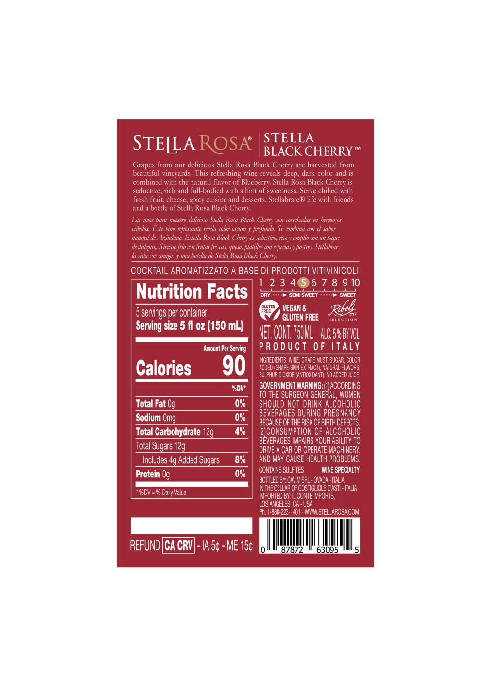 Stella Rosa Black Cherry; image 4 of 7