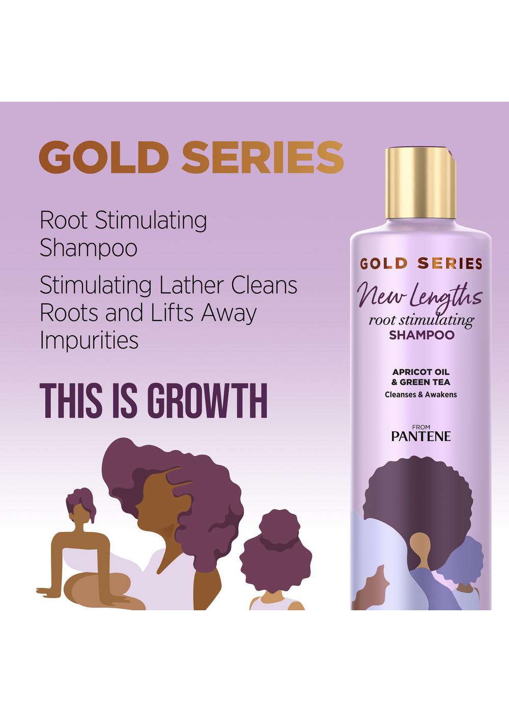 Pantene Gold Series New Lengths Root Stimulating Shampoo; image 2 of 9