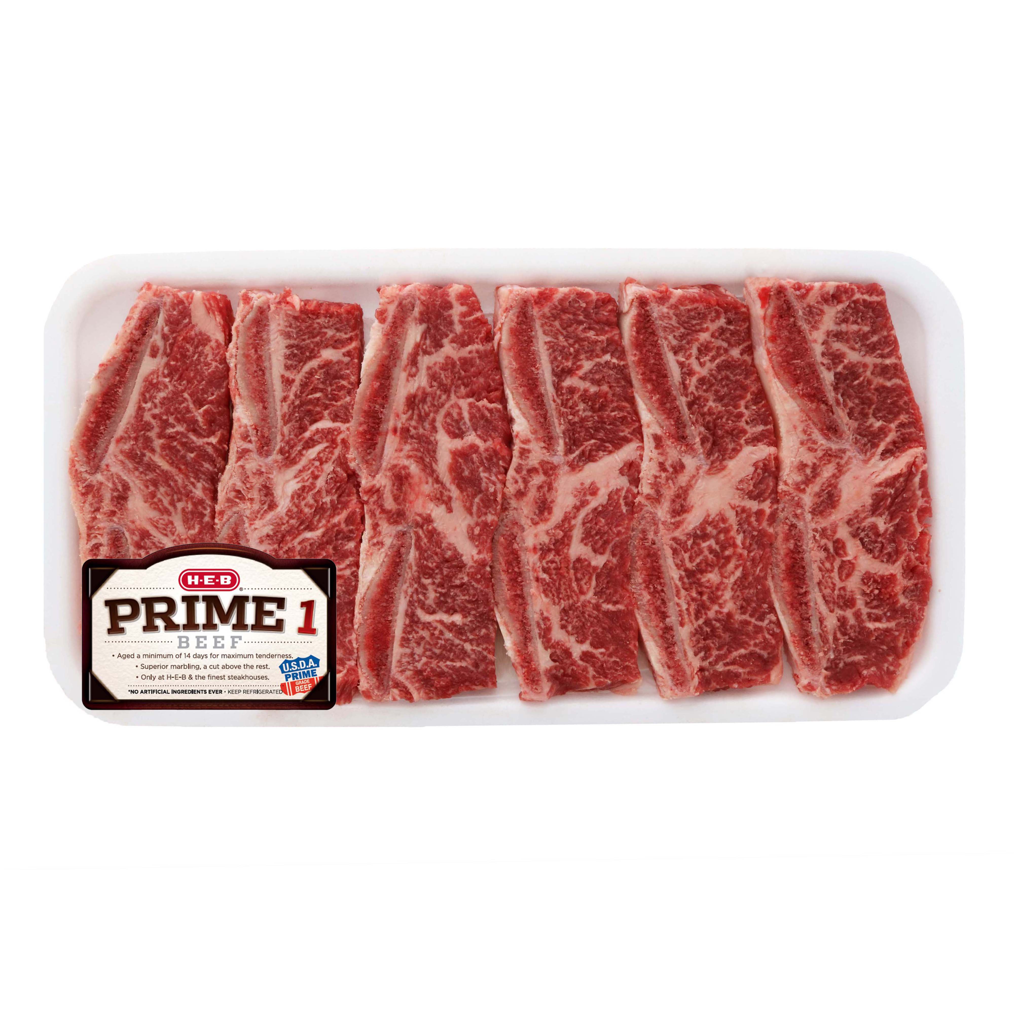 H-E-B Prime 1 Beef Cross Cut Dino Ribs Bone-in Thin, USDA Prime - Shop ...