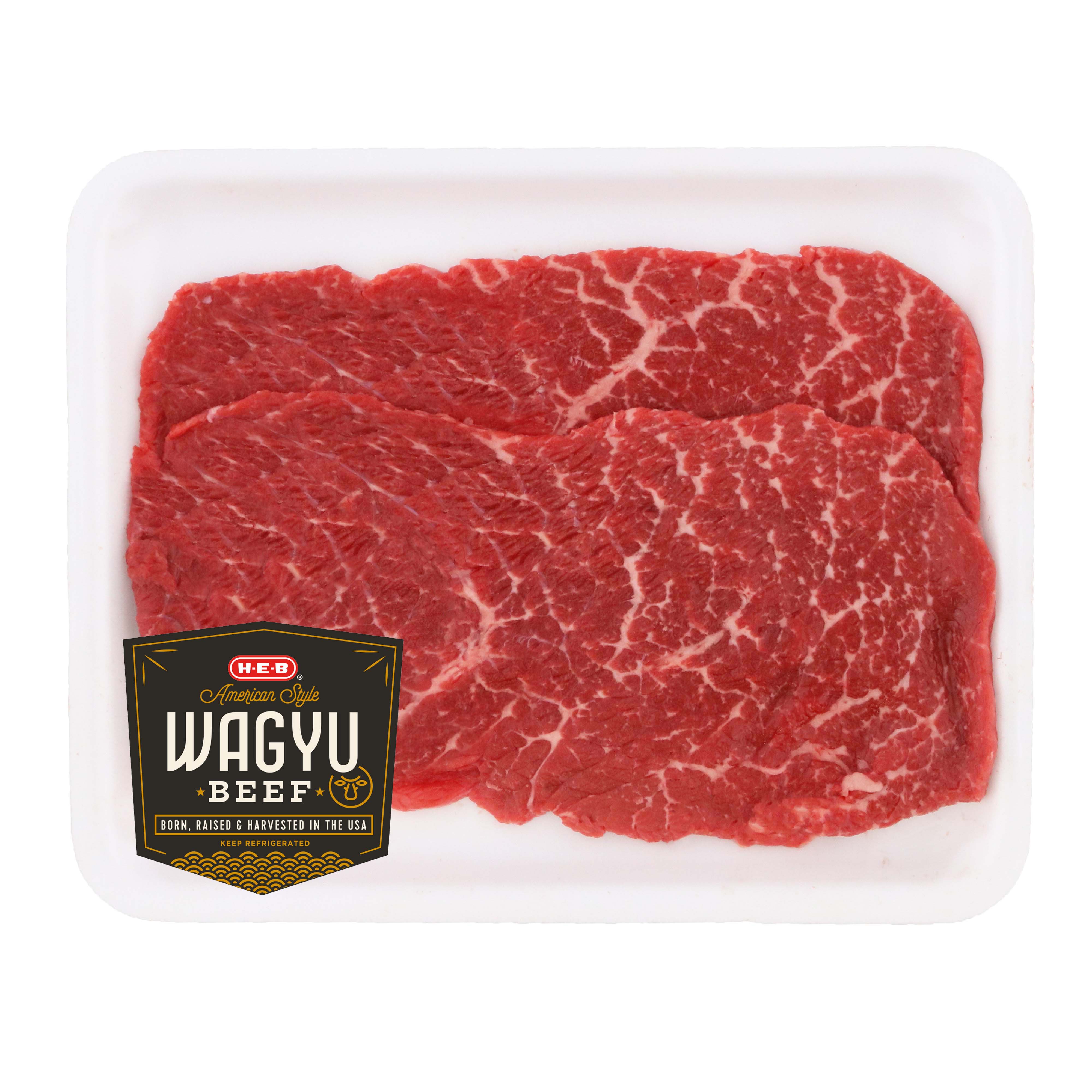 H-E-B Wagyu Beef Top Round Steak, Thin Sliced - Shop Meat At H-E-B