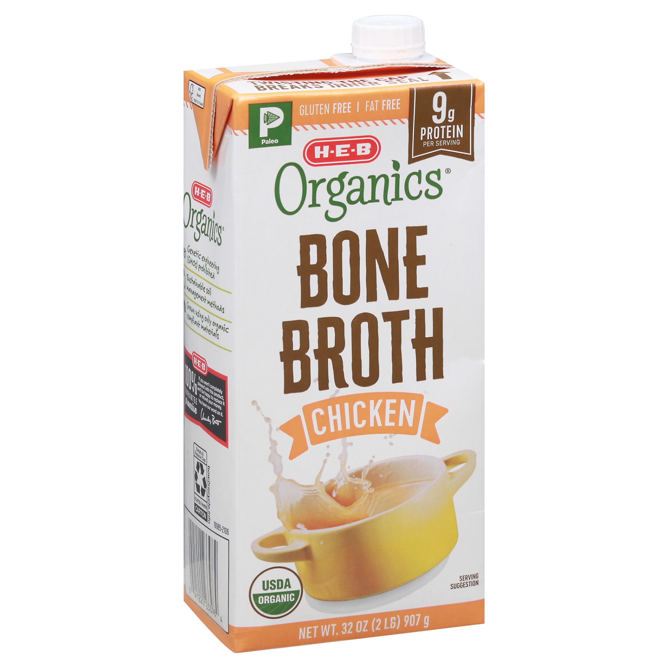 H-E-B Organics Chicken Bone Broth - Shop Broth & bouillon at H-E-B