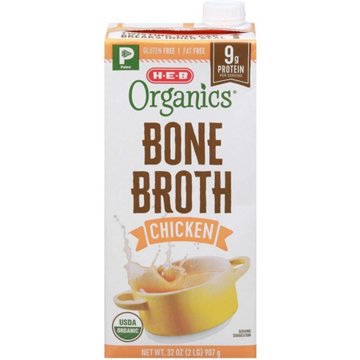H-E-B Organics Chicken Bone Broth, 32 oz