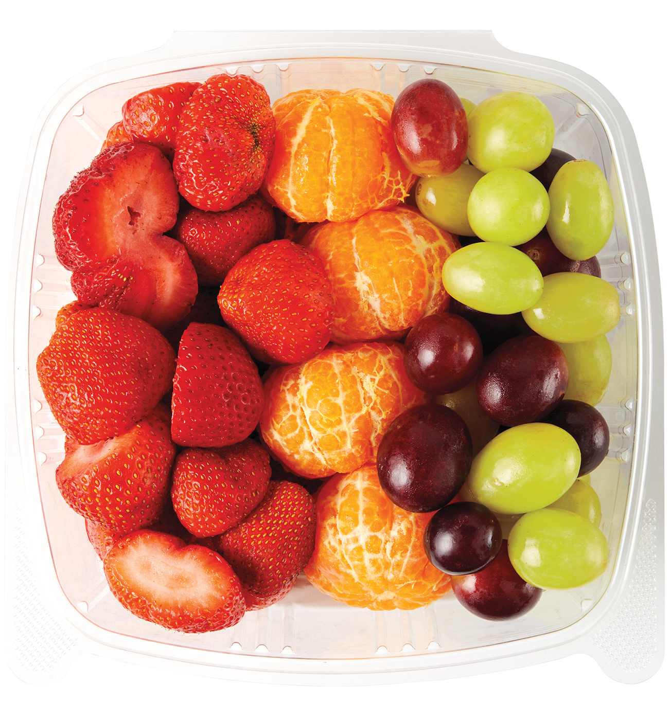 HEB Fresh Cut Strawberries Mandarin Orange & Grapes Extra Large