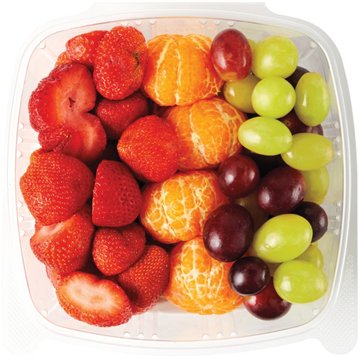 H-E-B Fresh Cut Strawberries Mandarin Orange & Grapes - Extra Large, Avg. 2.01 lbs