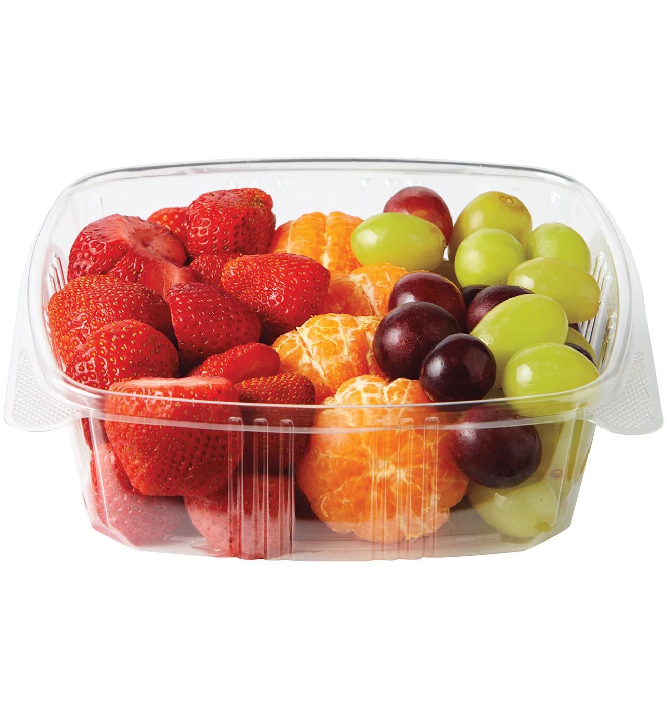 HEB Fresh Cut Strawberries Mandarin Orange & Grapes Extra Large