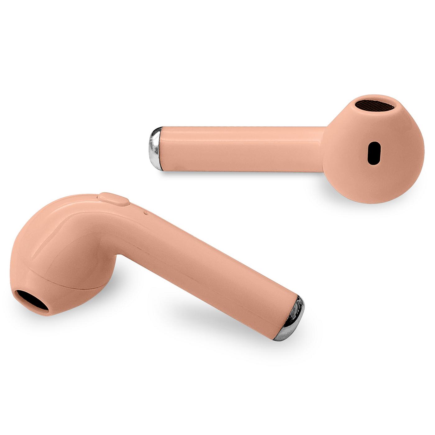 Sentry Pink True Wireless Earbuds with Charging Case; image 4 of 5