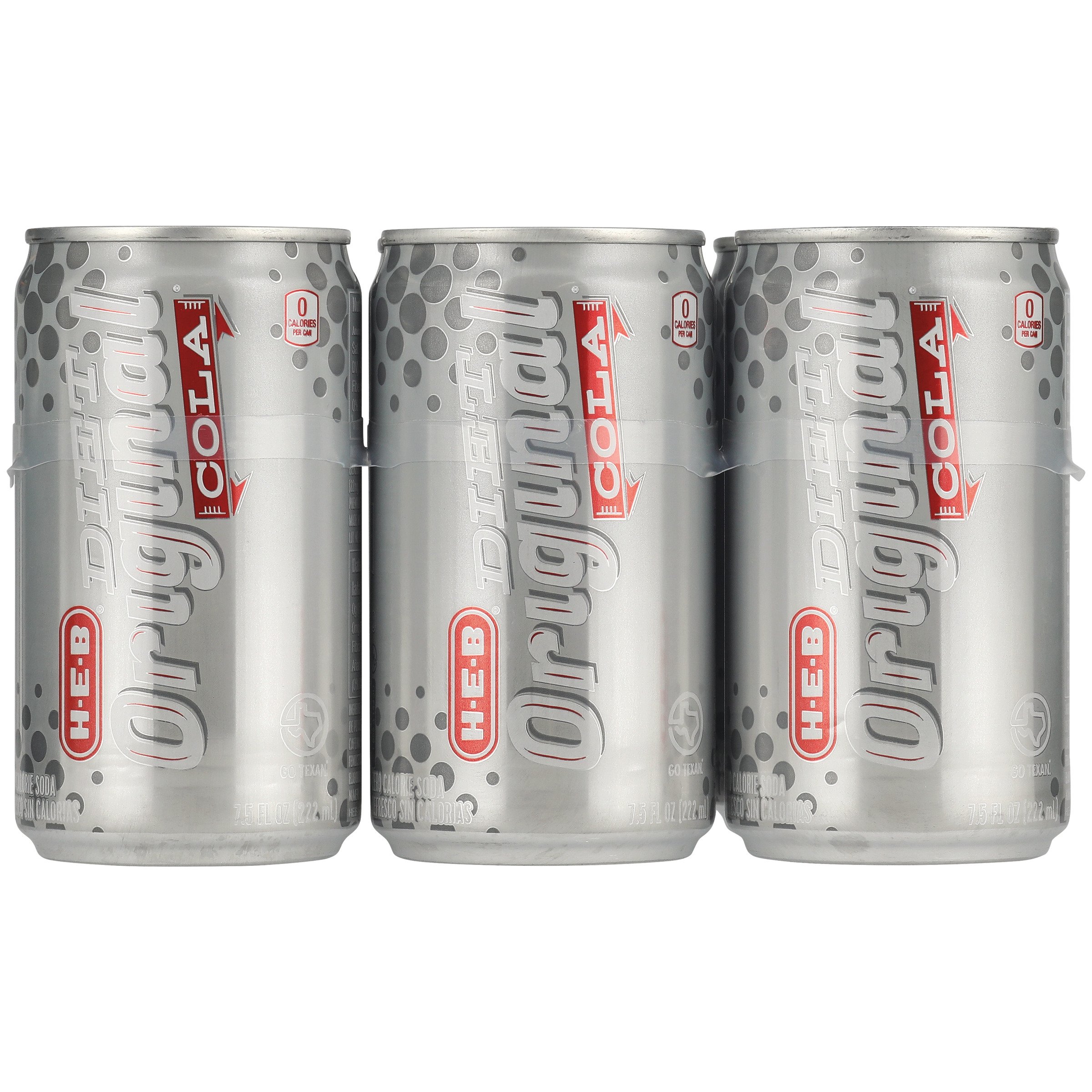 H-E-B Diet Original Cola 6 pk Mini Cans, 7.5 oz