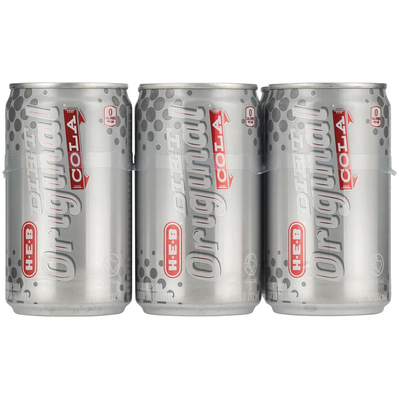 H-E-B Diet Original Cola 6 pk Mini Cans; image 1 of 2