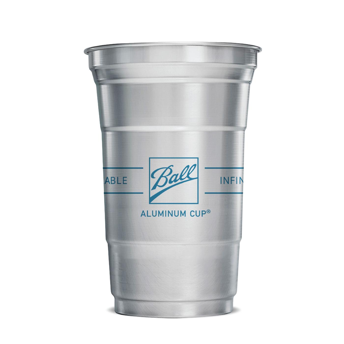Ball Aluminum Cup Recyclable Party Cups, 20 oz. Cup, 10 Cups Per