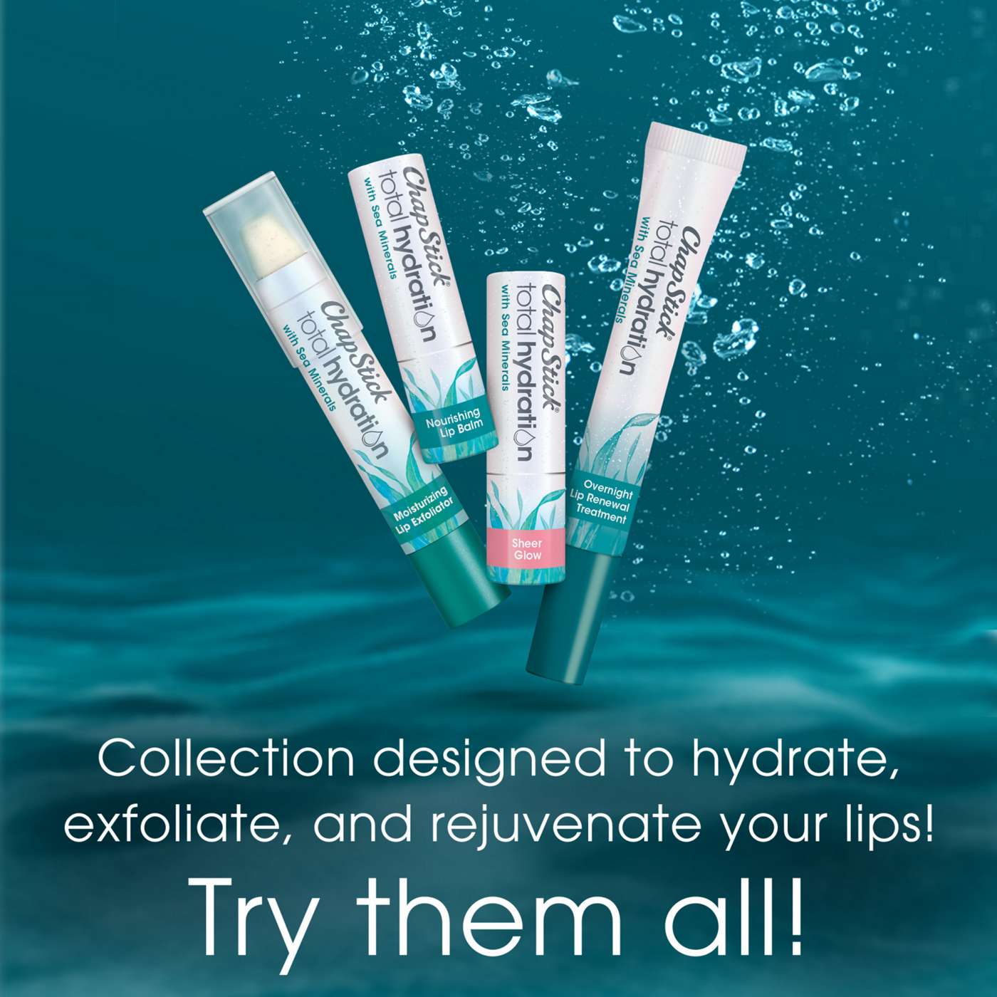 Chapstick Total Hydration With Sea Minerals Sheer Glow Tinted Lip Balm; image 3 of 6