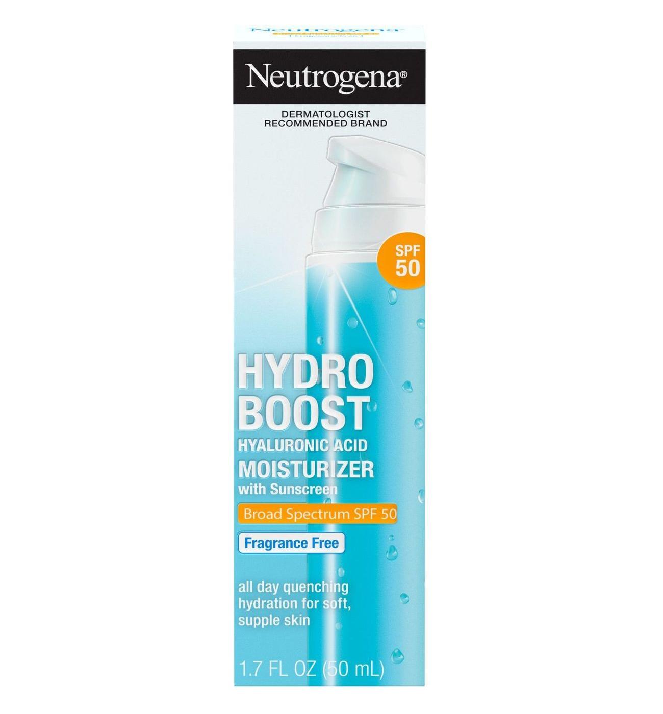Neutrogena Hydro Boost SPF 50 Hyaluronic Acid Moisturizer; image 1 of 8
