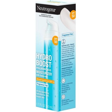 Neutrogena Hydro Boost SPF 50 Hyaluronic Acid Moisturizer, 1.7 oz
