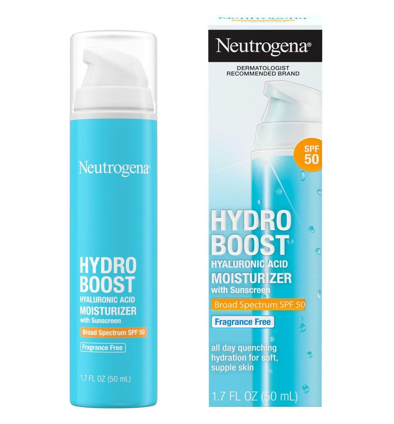 Neutrogena Hydro Boost SPF 50 Hyaluronic Acid Moisturizer; image 5 of 8