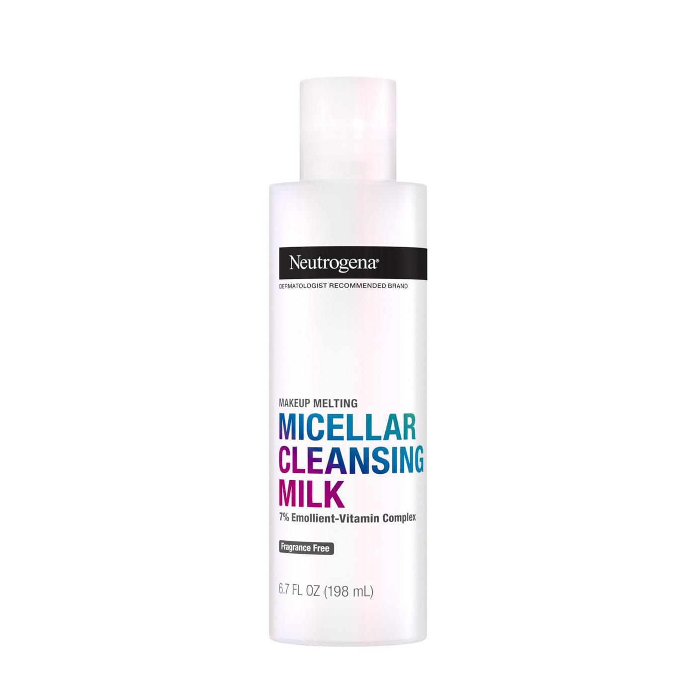 Neutrogena Makeup Melting Micellar Milk, Makeup Remover; image 1 of 6