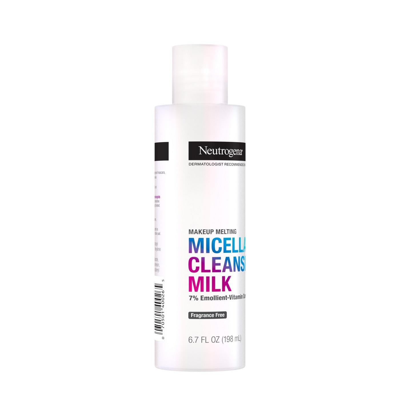 Neutrogena Makeup Melting Micellar Milk, Makeup Remover; image 4 of 6