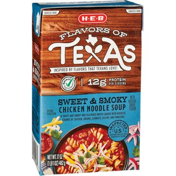 H-E-B Sweet & Smoky Chicken Noodle Soup, 17 oz
