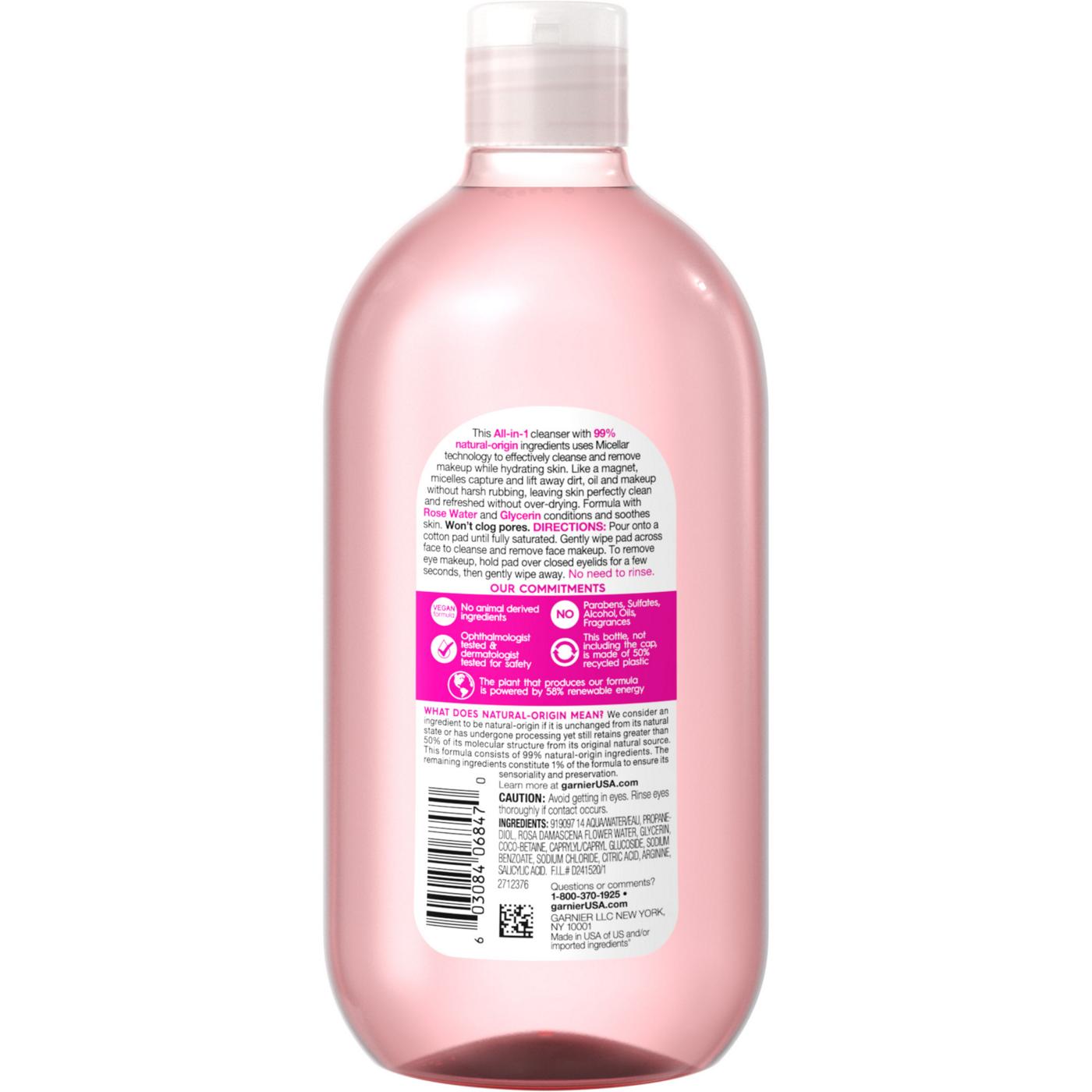Garnier SkinActive Micellar Cleansing Water - Water Rose; image 4 of 5