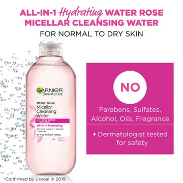 Garnier SkinActive Micellar Cleansing Water - Water Rose, 23.7 oz