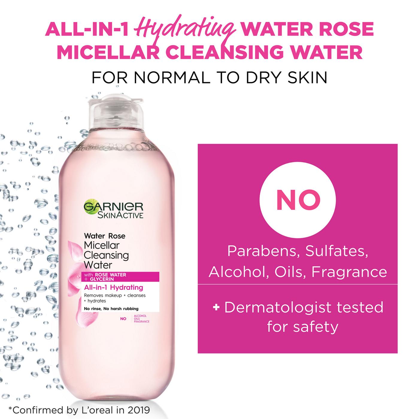 Garnier SkinActive Micellar Cleansing Water - Water Rose; image 7 of 10