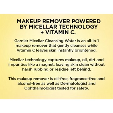 Garnier SkinActive Micellar Cleansing Water - Vitamin C, 3.4 oz
