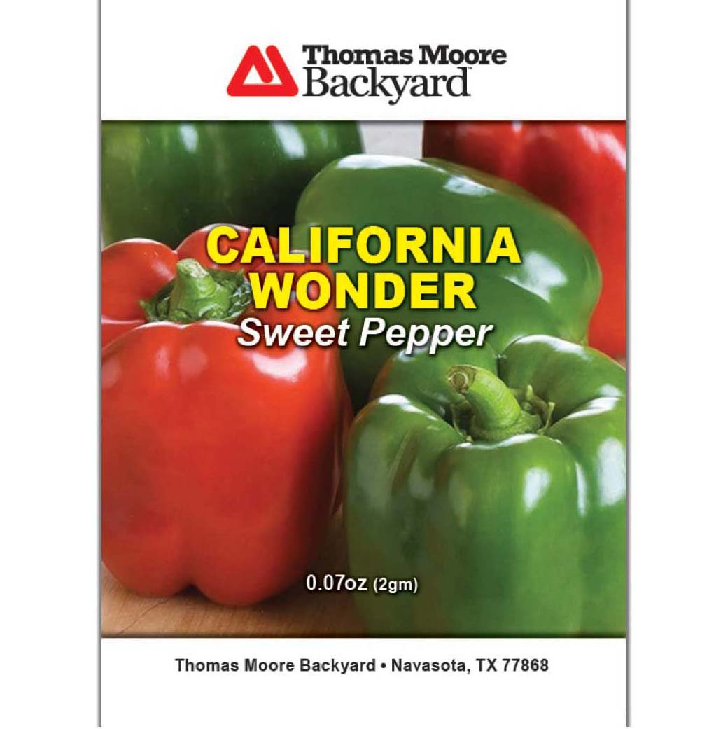 Thomas Moore Backyard California Wonder Sweet Pepper Seed Packet Shop