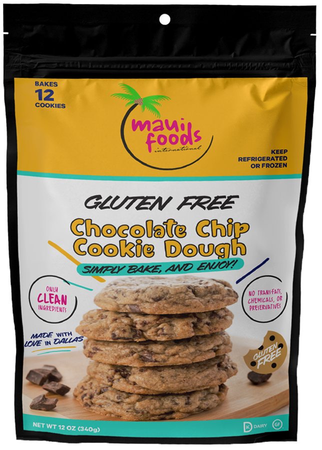 Maui Foods Vegan Chocolate Chip Cookie Dough, 12 oz | Central